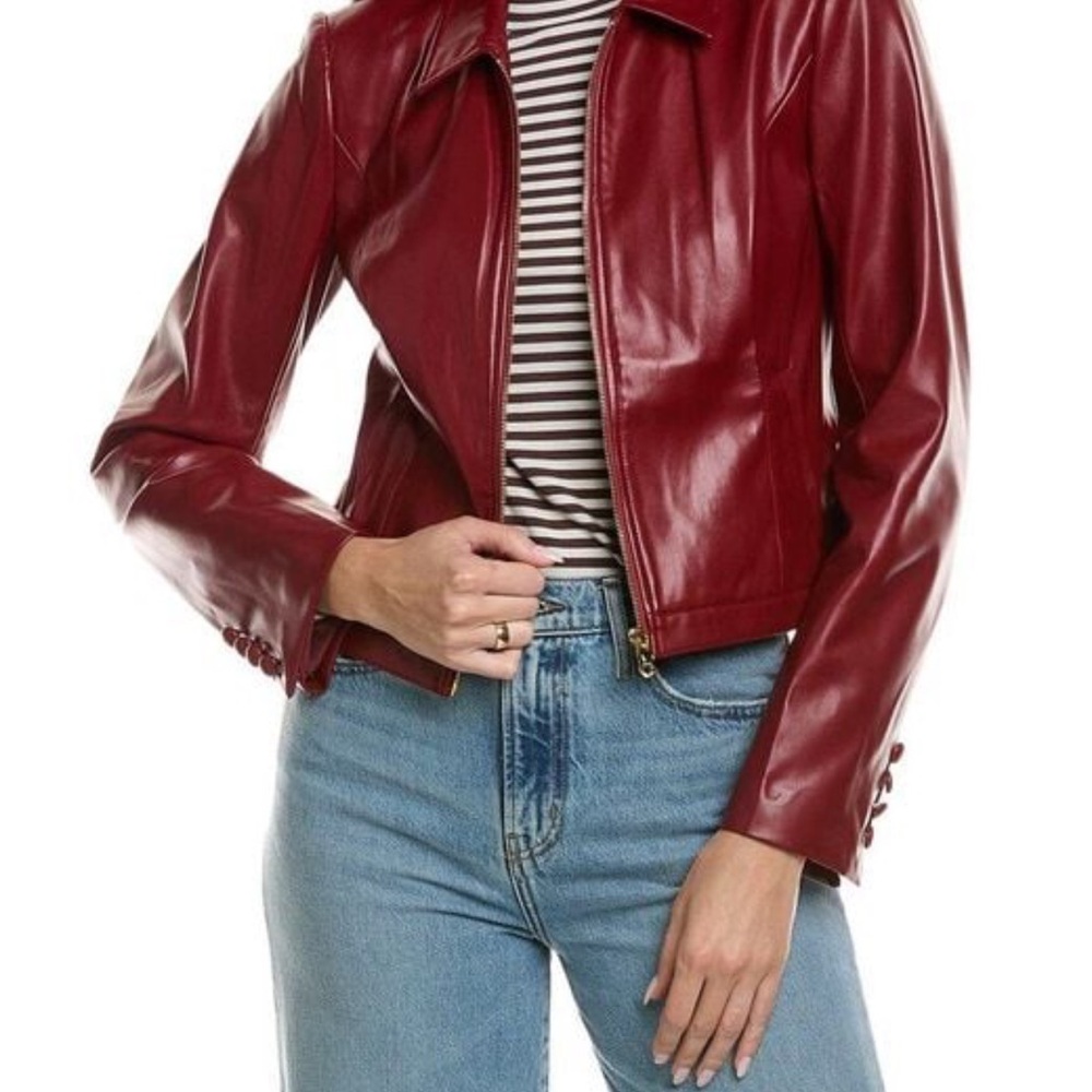 Cranberry Flora Bea Leather Jacket for Women NWT large. Amazing leather